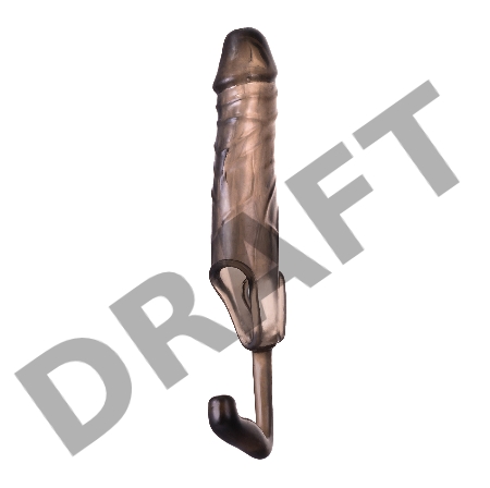 Насадка ToyFa XLover, для увеличения размера с дополнительной стимуляцией, TPE, черная, 15 см