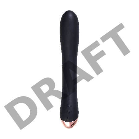 Нереалистичный вибратор WANAME D-SPLASH STREAM, силикон, черный, 21 см