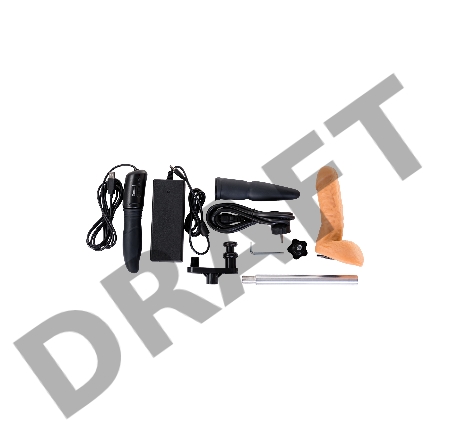 Секс-машина Diva Bondage, с двумя насадками, металл, черная, 140 см