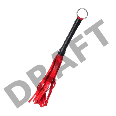 Флоггер Anonymo #0003, PU кожа, красный, 28 см