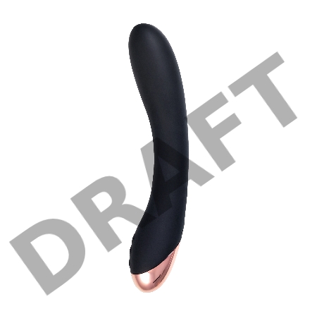 Нереалистичный вибратор WANAME D-SPLASH STREAM, силикон, черный, 21 см