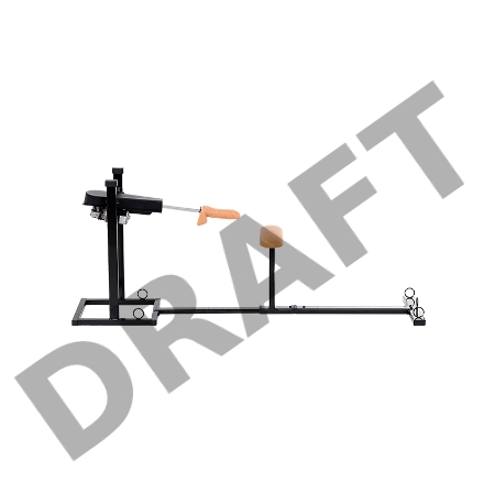 Секс-машина Diva Bondage, с двумя насадками, металл, черная, 140 см