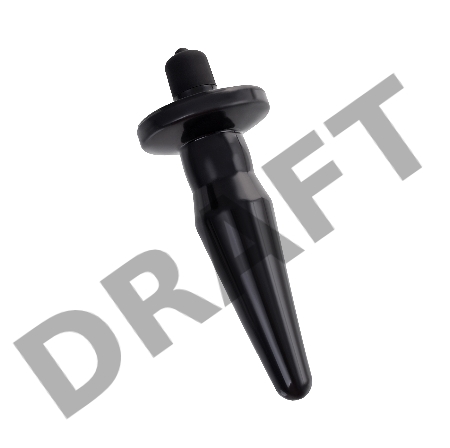 Анальная втулка TOYFA POPO Pleasure Lacerta с вибрацией, TPR, черная, 12,1 см