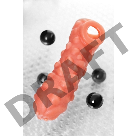 Насадка KOKOS реалистичная с дополнительной стимуляцией, TPE, телесная, 15.6 см