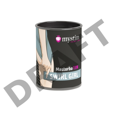 Мастурбатор Mystim MasturbaTIN Swirl Gir, TPE, белый, 4,5 см