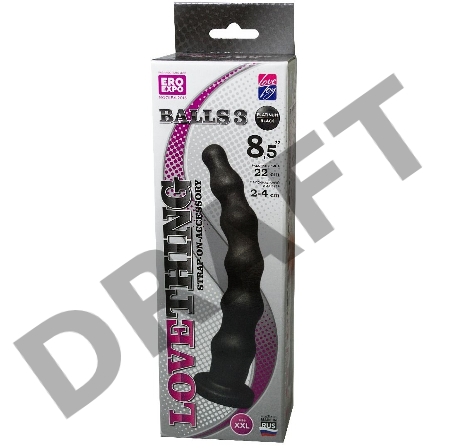 Чёрная насадка BALLS 3 - 22 см.