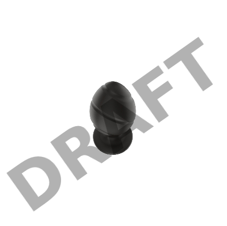 Пробка анальная Силиконовая черная S (5.8*2.8cm) 3305-01