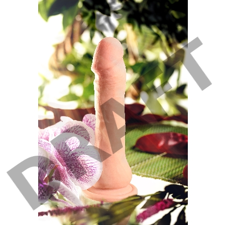 Реалистичный вибратор TOYFA RealStick Elite Vibro, TPR, телесный, 7 режимов вибрации, 21 см.