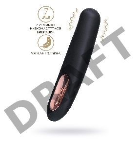 Нереалистичный вибратор WANAME D-SPLASH TSUNAMI, силикон, черный, 18,3 см