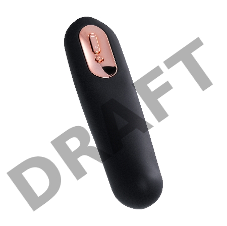 Нереалистичный вибратор WANAME D-SPLASH TSUNAMI, силикон, черный, 18,3 см