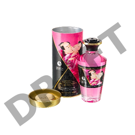 Масло для массажа Shunga Raspberry Feeling, разогревающее, малина, 100 мл
