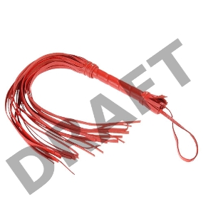 Красный флогер из велюровой кожи 22 хвоста