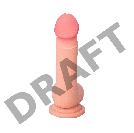 Реалистичный фаллоимитатор TOYFA RealStick Elite DILDO, TPR, телесный, 18,5 см