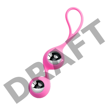 Вагинальные шарики L'Eroina Futa, силикон, розовые, 11 см, Ø 1,9 см, 63 г