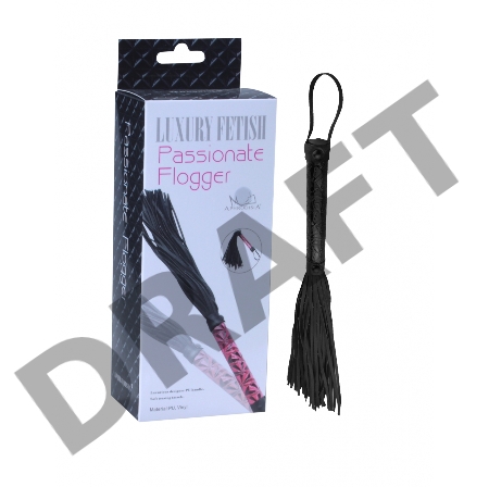 Чёрная многохвостая кожаная плетка Passionate Flogger - 39 см.