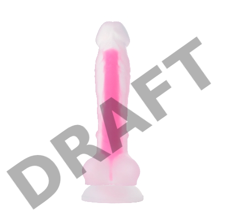 Фаллоимитатор, светящийся в темноте, Beyond by Toyfa, Peter Glow, силикон, прозрачный, 22 см