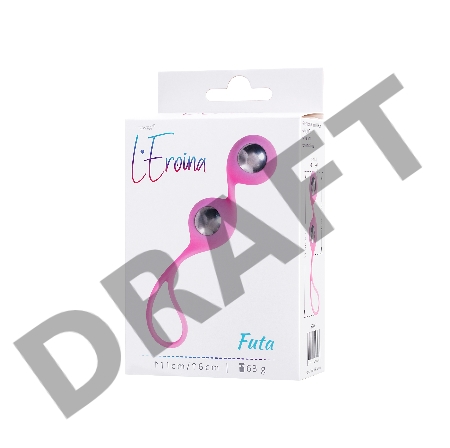 Вагинальные шарики L'Eroina Futa, силикон, розовые, 11 см, Ø 1,9 см, 63 г