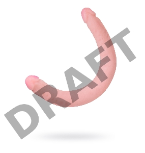 Двусторонний фаллоимитатор LoveToy LESBI TOUCH, телесный, 43 см