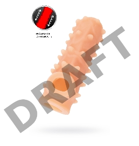  Насадка KOKOS реалистичная с дополнительной стимуляцией, TPE, телесная, 15.6 см