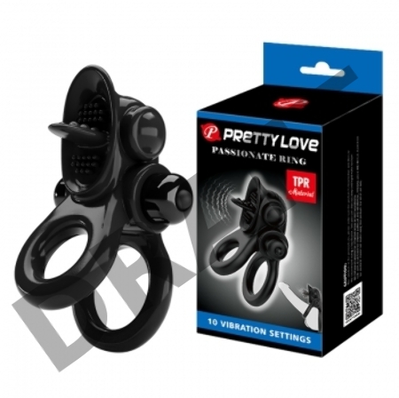 Passionate Ring Эрекционное кольцо с подхватом мошонки и стимулятором клитора