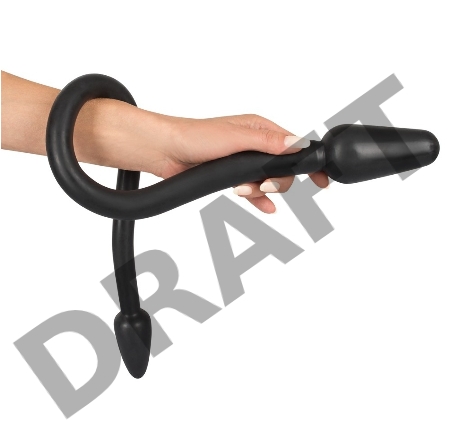 Двусторонний анальный плаг с гибким соединением Double Plug Black by Rebel