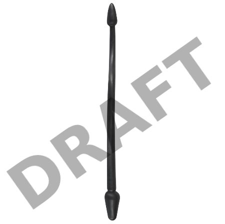 Двусторонний анальный плаг с гибким соединением Double Plug Black by Rebel