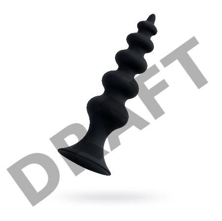 Анальная втулка POPO Pleasure by TOYFA Indi, водонепроницаемая, силикон, черная, 11,5 см, Ø 2,9 см