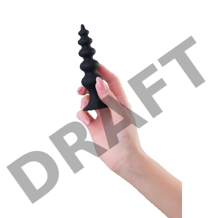 Анальная втулка POPO Pleasure by TOYFA Indi, водонепроницаемая, силикон, черная, 11,5 см, Ø 2,9 см