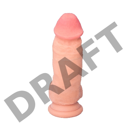 Реалистичный фаллоимитатор TOYFA RealStick Elite DILDO, TPR, телесный, 18,5 см