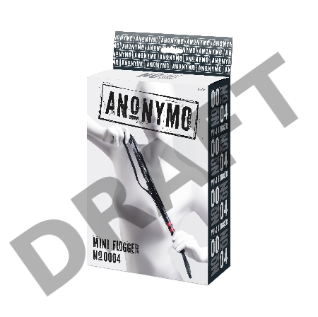 Флоггер Anonymo #0004, PU кожа, черный, 45 см