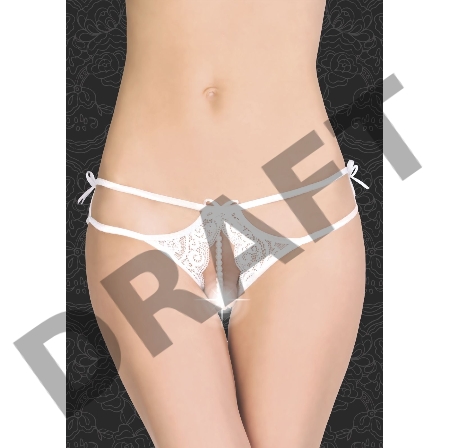 Ажурные стринги с бусинами и двойными бретелями