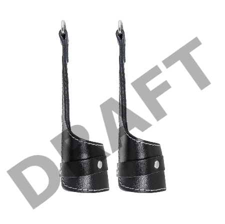 Подвес Pecado BDSM, мягкий с белой строчкой, натуральная кожа, чёрный