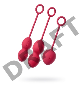 Набор вагинальных шариков Svakom Nova, силикон, красный, (49,75,95 гр)