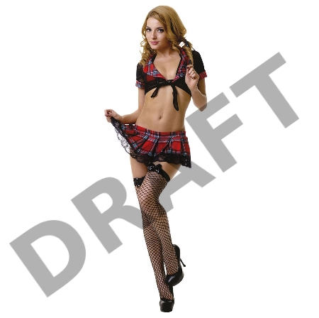 Костюм католической школьницы Le Frivole, красный, L/XL