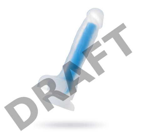 Фаллоимитатор, светящийся в темноте, Beyond by Toyfa, Steve Glow, силикон, прозрачный, 20 см