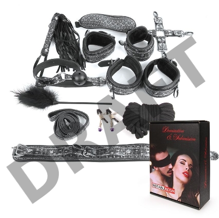 Чёрно-серебристый набор БДСМ