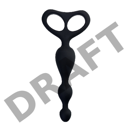 Анальная втулка POPO Pleasure by TOYFA Aquilae, водонепроницаемая, силикон, черная, 18 см, Ø 3 см