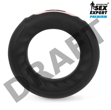 Черное эрекционное перезаряжаемое виброкольцо