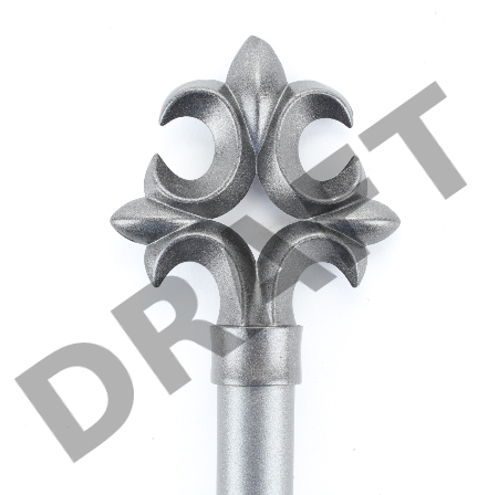 Черная плеть из натуральной кожи в готическом стиле - 60 см.