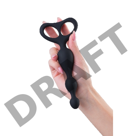 Анальная втулка POPO Pleasure by TOYFA Aquilae, водонепроницаемая, силикон, черная, 18 см, Ø 3 см