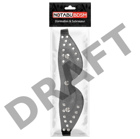 Черная маска со съемными шорами на заклепках