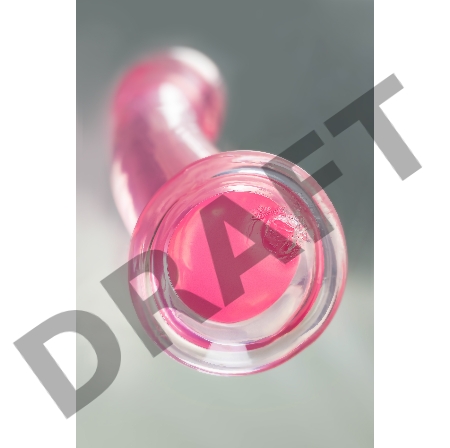 Нереалистичный фаллоимитатор Jelly Dildo L Toyfa Basic, TPE, розовый, 20 см