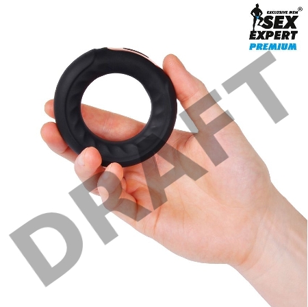 Черное эрекционное перезаряжаемое виброкольцо