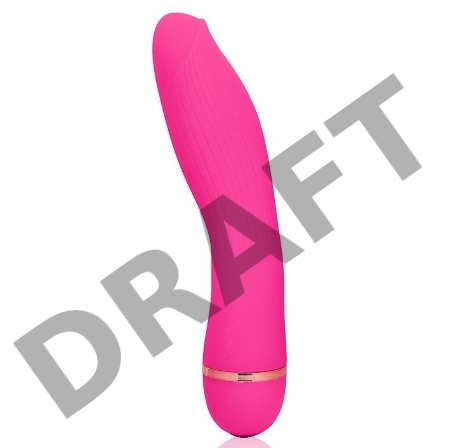 Розовый изогнутый вибромассажер с 20 режимами вибрации - 13 см.