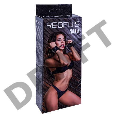 Черные кожаные наручники Naila