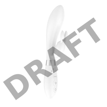 Белый вибратор-кролик Indeep Theona - 21,5 см.