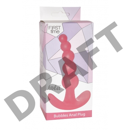 Розовая анальная пробка Bubbles Anal Plug - 11,5 см.