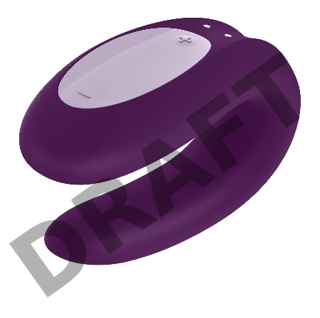 Многофункциональный стимулятор для пар Satisfyer Partner Double Joy, силикон, фиолетовый, 18 см.