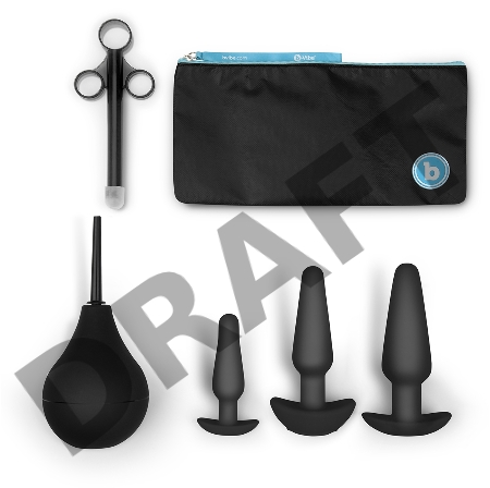 Набор в черном цвете для анальных игр ANAL EDUCATION SET