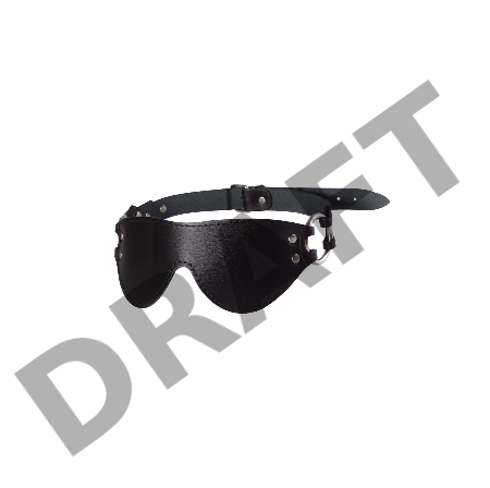 Маска на глаза из кожи с хромированной фурнитурой